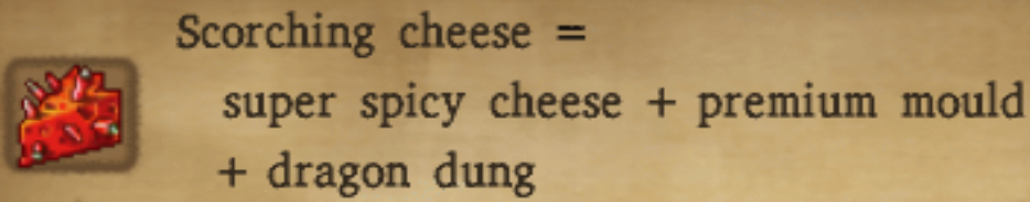 Scorching Cheese Alchemy Recipe